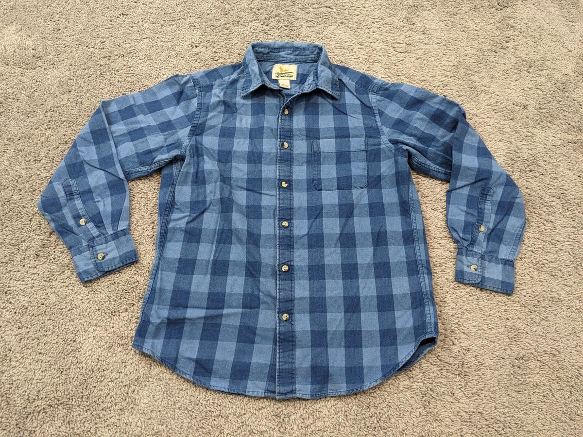 Field & Stream Button Down Shirt Men's Large Blue Long