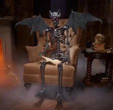 NEW Home Depot 5 Foot Ft Bat Skeleton Posable Home Accents Holiday