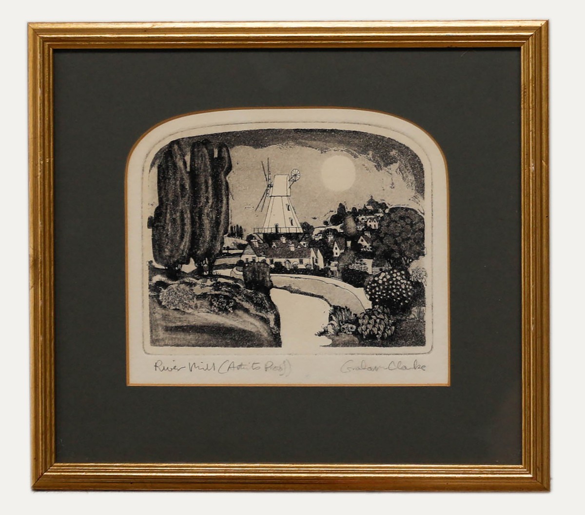 Graham Clarke グラハムクラーク　「ベーカーズデイ」 Graham Clarke (b.1941) - Framed 20th Century Etching, River
