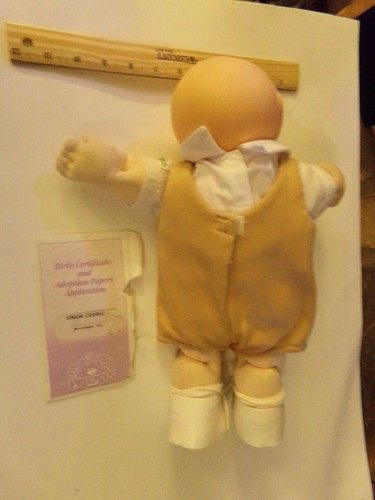 CABBAGE PATCH KIDS DOLL COLECO boy w/cert preemie AS SEEN W/PACI - Picture 2 of 3