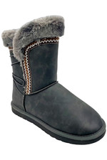 Lamo Fur Lined Short Winter Boots Alma Charcoal