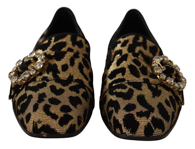 Dolce & Gabbana Tiger Print Loafers Dolce & Gabbana Leopard-Print Embellished Flats | Sendegaro MC main image 4