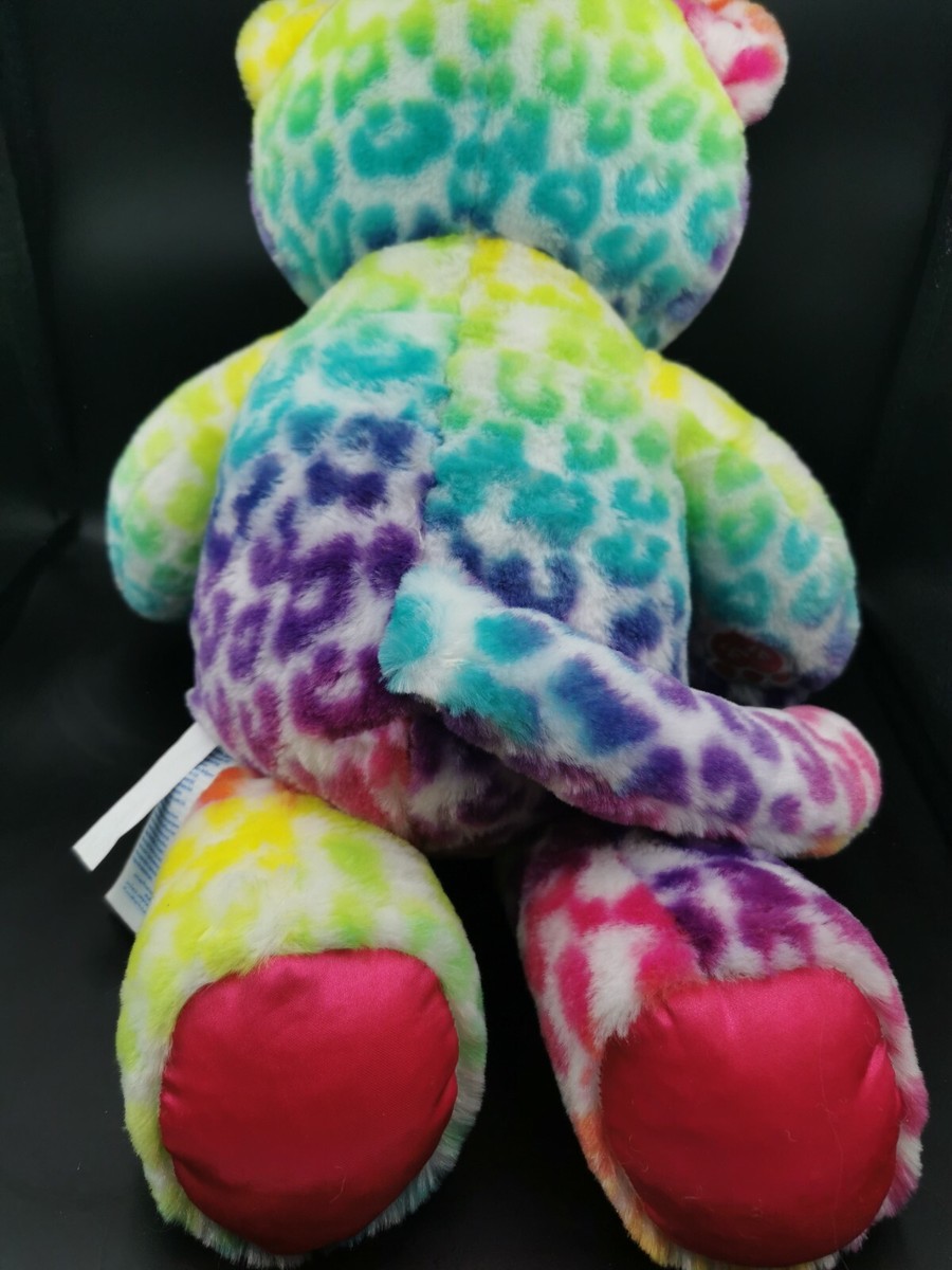 BUILD-A-BEAR Rainbow Jaguar Leopard Spotted Lisa Frank Cat Build A