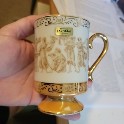 Vintage Royal Crown Greek Classic Lustreware Footed Cup/Mug