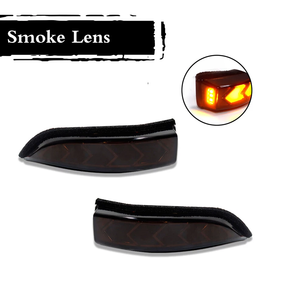 Luces de señal secuencial de espejo retrovisor lateral blanco/ámbar ahumado para Toyota Venza Corolla Foto 2 de 4