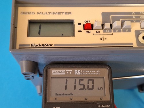 Digital LCD Display Multimeter ~ Blackstar 3225 ~ Battery operated ~ Bench meter - Photo 19/20
