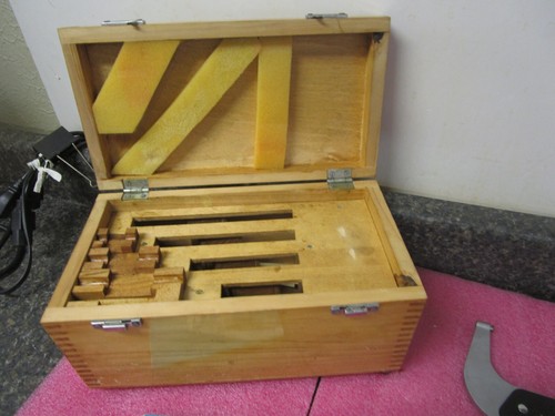 Set (4) MG 0" - 4" Pollici Set Micrometro Esterno 0.0001" con Scatola Portaoggetti in Legno - Foto 9 di 9