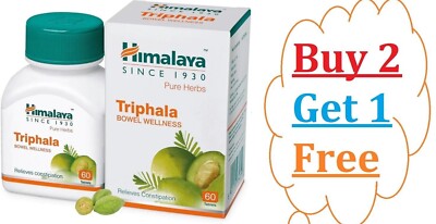 Himalaya Triphala   60 Tablets | Buy 2 Get 1 Free | Gentle Bowel Holders |