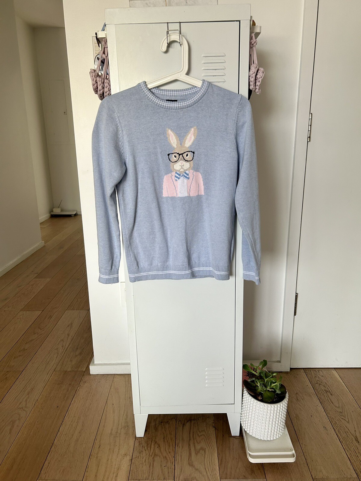 JANIE & JACK Bunny Sweater Easter Bayview Heather Rabbit Glasses Preppy