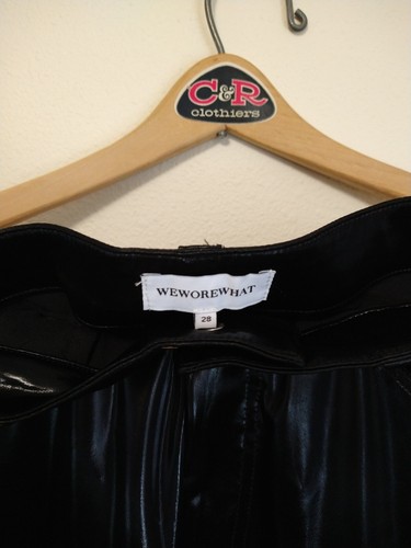 WeWoreWhat High Rise Stretch Wide Leg Pant Black Size 28 Relaxed Fit NEW - Picture 4 of 9
