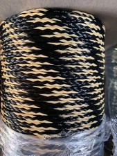 1/4 x 455 ft. spool of Hollow Braid Polypropylene Rope. Black/tan