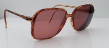 Vintage Always Value AV653 Brown Square Horn-Rim Sunglasses Japan FRAMES ONLY