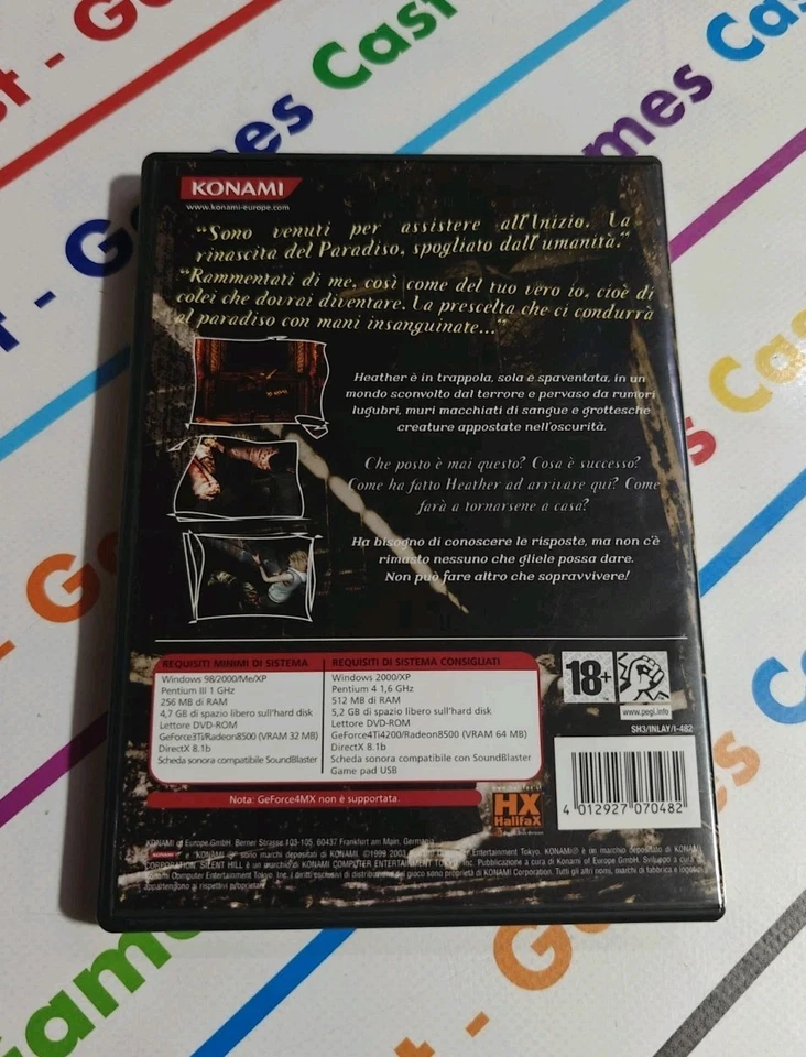 PC GAMES SILENT HILL 3 ITALIANO COMPLETO ORIGINALE MAI USATO NUOVO  - Immagine 2 di 3
