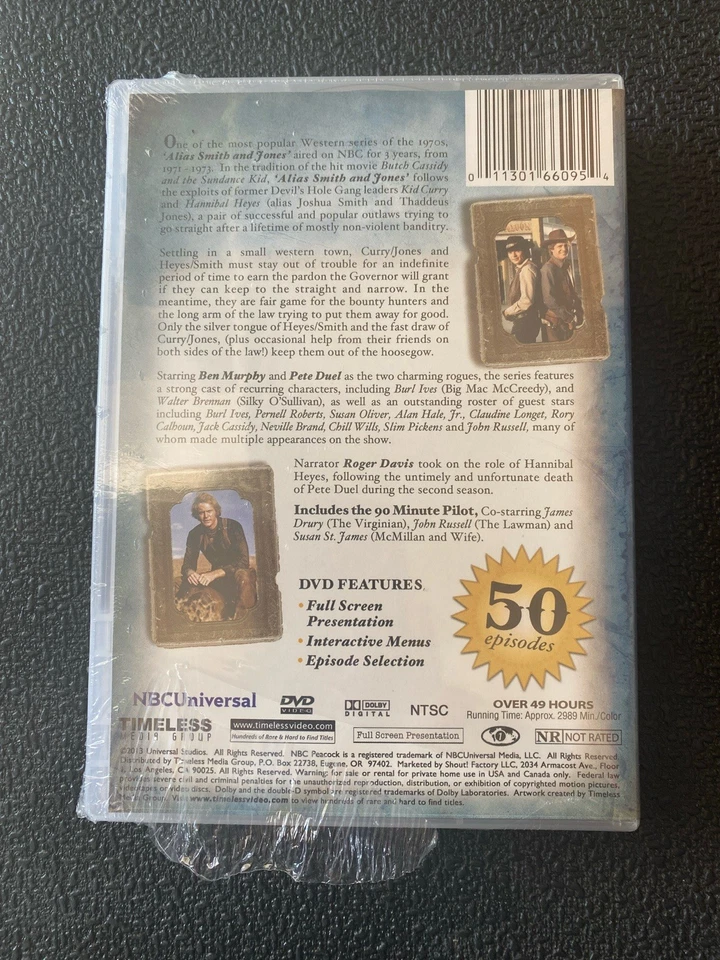 Alias Smith and Jones: The Complete Series 10 DVD Set NEW and SEALED - Image 2 of 2