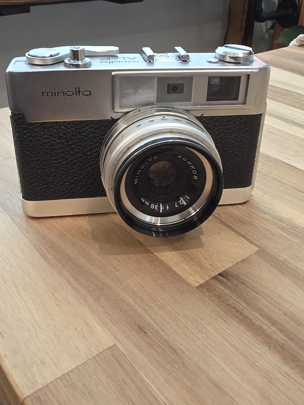 Vintage Minolta AL-F Rangefinder Film Camera  with ROKKOR 1:27 38mm From Japan