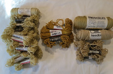 Needloft Plastic Canvas Yarn, Pre-Owned, Tan, Gold, Beige