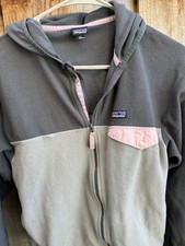 Patagonia Jacket Girls xXL 16-18 Gray Zip Micro hooded Fleece 65470 d 83