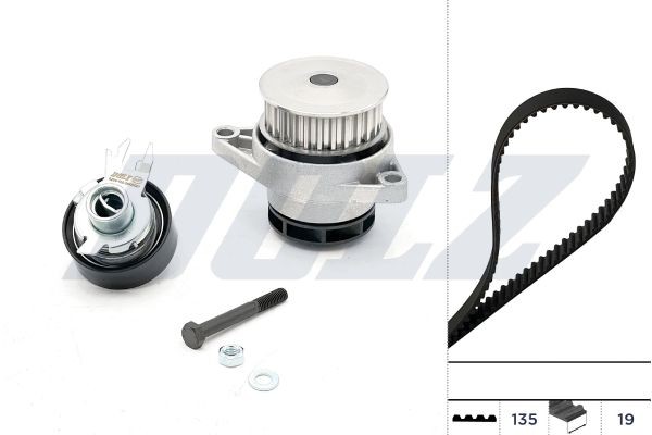 Dolz Wasserpumpe + Zahnriemensatz KD031 FüR Seat VW-image