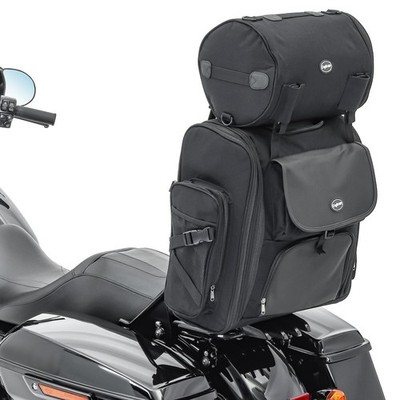 Defekt: Sissybar Tasche mit Gepäckrolle für Chopper Craftride SXL Hecktasche