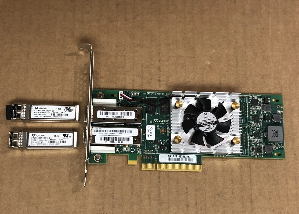 Cisco QLogic 16G Dual Port 16Gbps Fibre Channel PCI-e Adapter FC UCSC-PCIE-Q2672 - Image 2 of 4