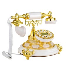 Old Fashioned Rotary Dial Phone Vintage Retro European Style Telephone Desktop