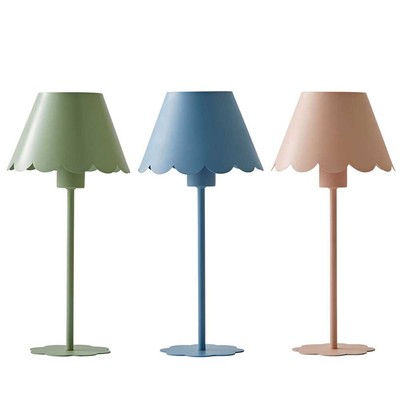 Wiederaufladbare Tischlampe Jakobsmuschel Schirm Wohnzimmer Nachttisch Trinkbar Pastell Leuchte