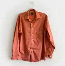 Arrow USA 34/35 Men s Medium Long Sleeve Button Up Salmon Summer Dress Shirt