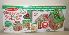 Melissa & Doug Wooden GINGERBREAD HOUSE Play Set 38 Pieces NEW