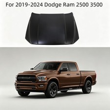 Black Front Steel Hood Compatible With Dodge Ram 2500 3500 2019-2024 68360786ae
