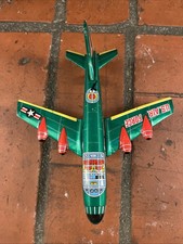 vintage RARE 1960s Airplane japan k tin friction U.S. AIR FORCE fly working