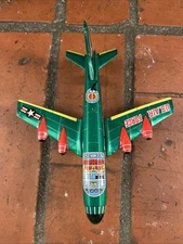 vintage RARE 1960s Airplane japan  k tin friction U.S. AIR FORCE  fly working
