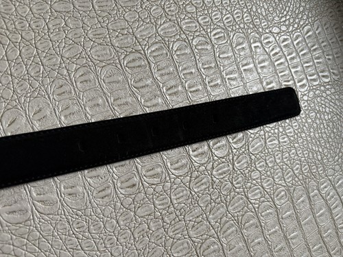 Vintage Bruno Magli Gürtel Herren 36-37 schwarz Wildleder Leder Italy signiert silberne Schnalle - Bild 6 von 20