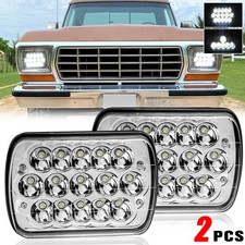Pair For 1976-1986 Ford F150 F-150 Pickup 5x7 7x6 Led Headlights Highlow Dot