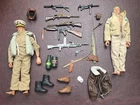 VTG (2) 1996 G.I.  Joe 12" Soldier Action Figures Lot w/ 20+ Weapons Accessories