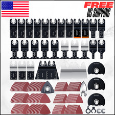 Oscillating Tool Saw Blades Multitool Bi-Metal Kits For Wood Metal Plastic 158PK