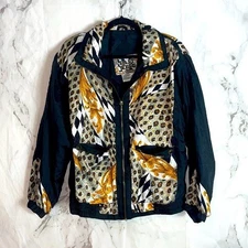 East West vtg leopard checkered baroque print jacket. small -   HHHH