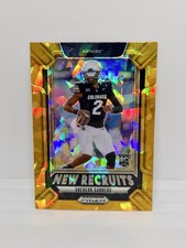 SHEDEUR SANDERS Rookie 2025 Prizm Draft Picks Gold Ice New Recruits Colorado RC
