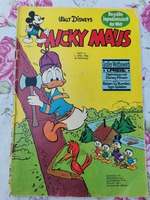 Mickey Mouse issue 14 from 02.04.1966 Walt Disney FC Bayern Munich soap boxes  