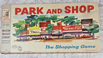 1960 Rare Vintage Park and Shop Milton Bradley Board Game 4300  COMPLETE