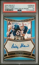 2024 Panini Select Billy Shaw Signatures Light Blue Prizm /49 PSA 10 Auto HOF