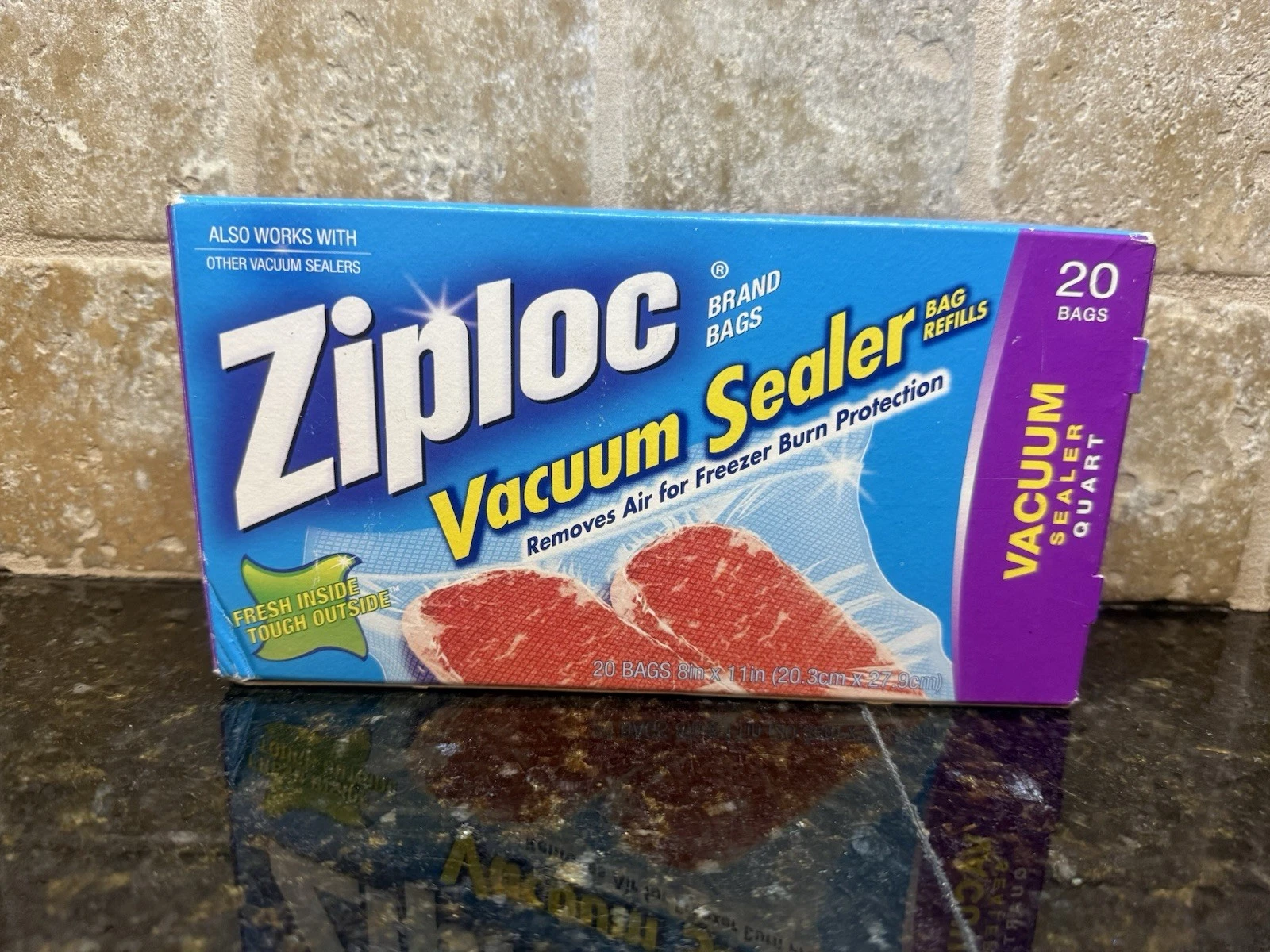 ZIPLOC Vacuum Sealer Bag Refills 20 Count Quart Size New (not for pump)
Opens in a new window or tab