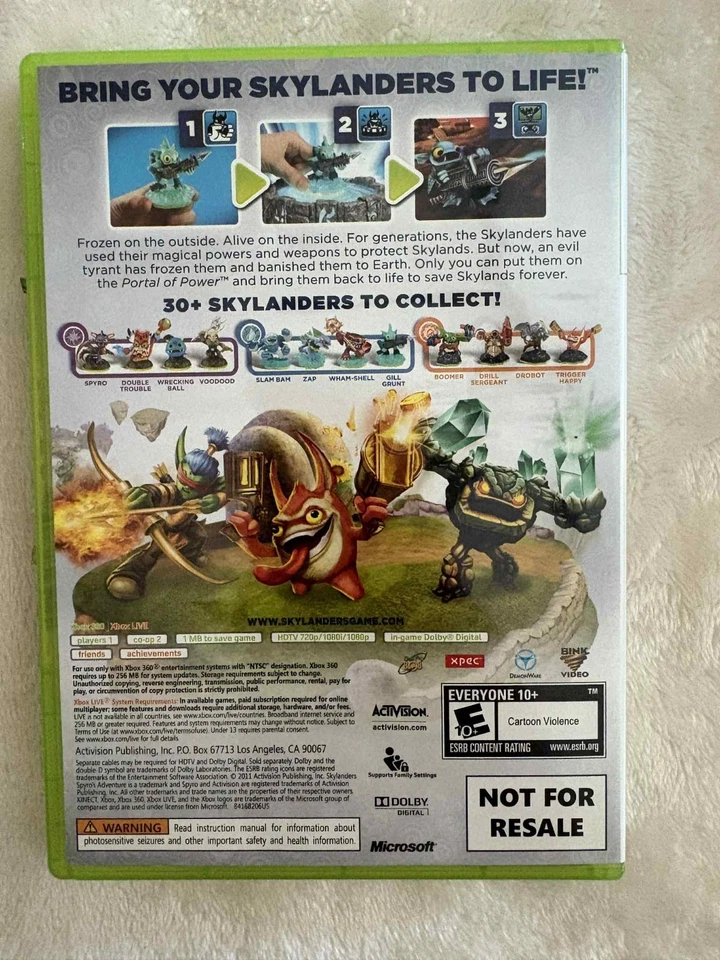 Skylanders Spyro's Adventure Microsoft Xbox 360, 2011 Foto 2 de 4