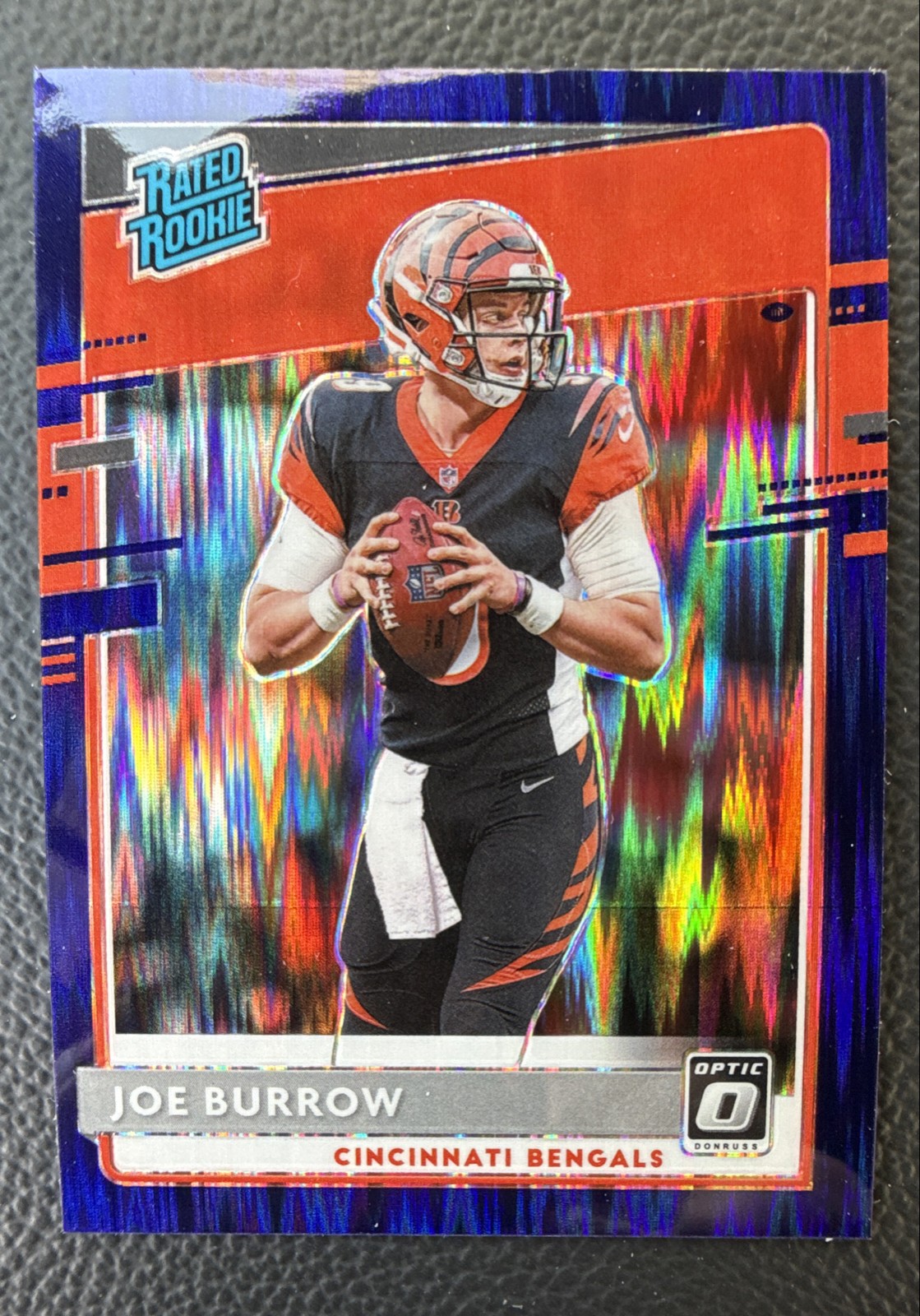 2020 Panini Donruss Optic - Rated Rookies Joe Burrow #151 Purple Shock Prizm...