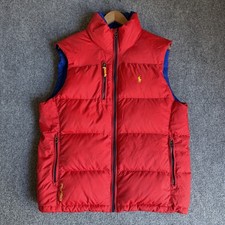 Polo Ralph Lauren RL150 Down Puffer Vest Men  s Medium Red Blue Packable