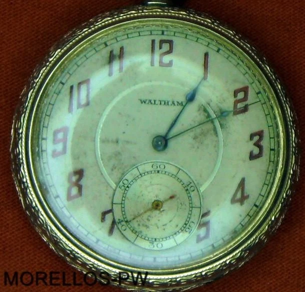 RELOJ BOLSILLO AMERICAN WALTHAM CIRCA 1929 TALLA 12 CARA ABIERTA ORO RELLENO FUNCIONANDO Foto 2 de 4