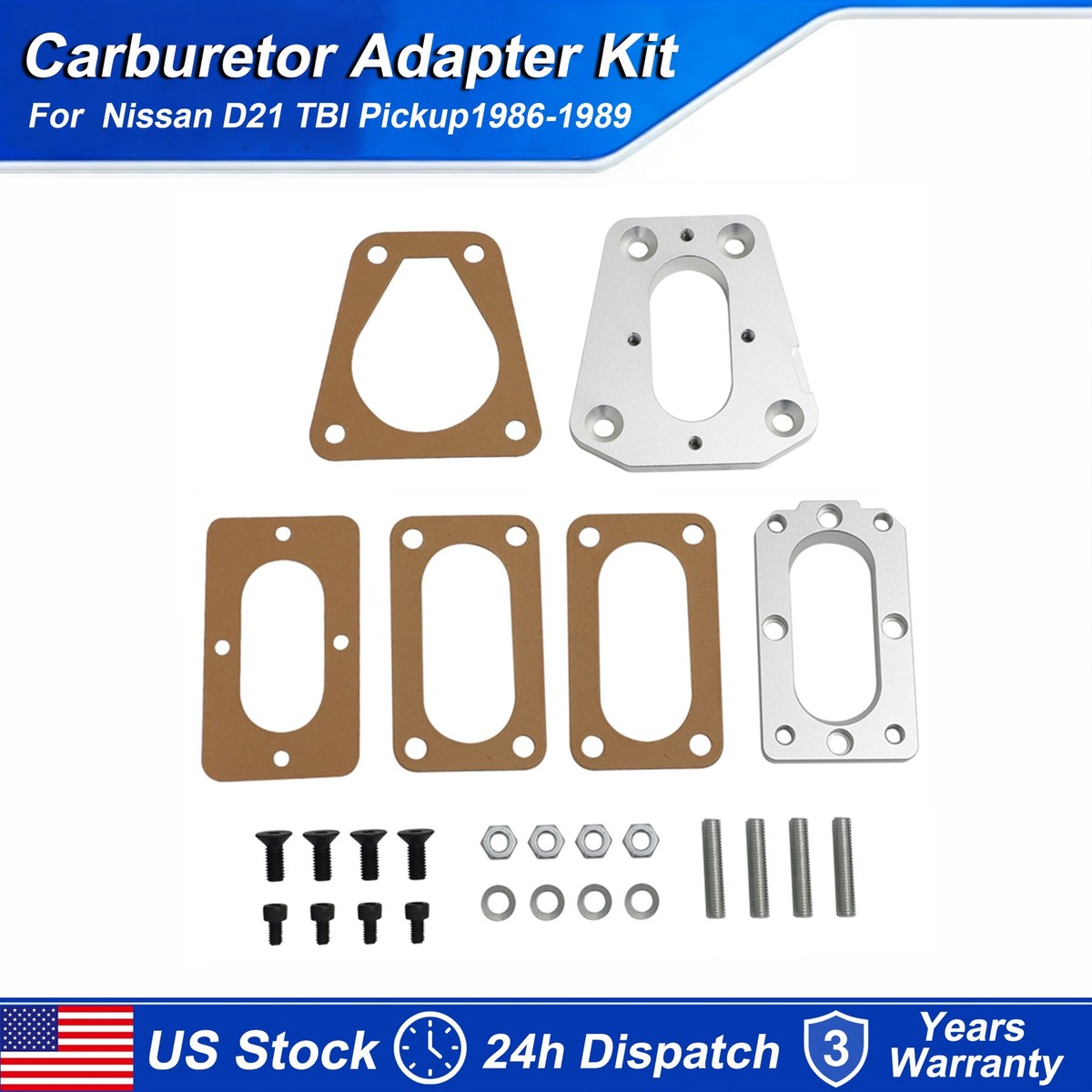 Carburetor Adapter Kit for 1986-1989 Nissan D21 Pickup w/ the Z24i
