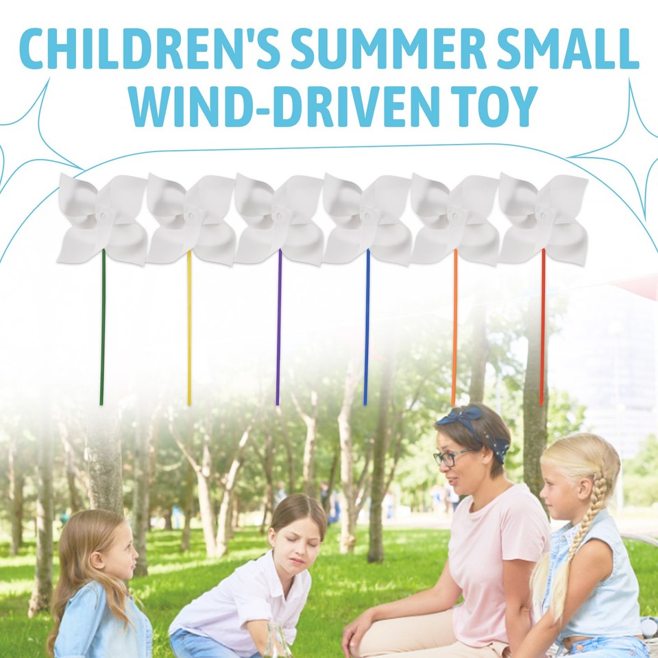 48 Pcs DIY Pinwheels Craft White Blank Pinwheels Color Your Own ...