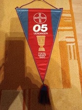 Bayer 05 Uerdingen Wimpel Seide 1985 Pokalsieger 