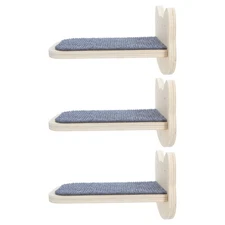 3 Pcs Cat Climbing Frame Wall Shelf Set Corner Shelves Structures