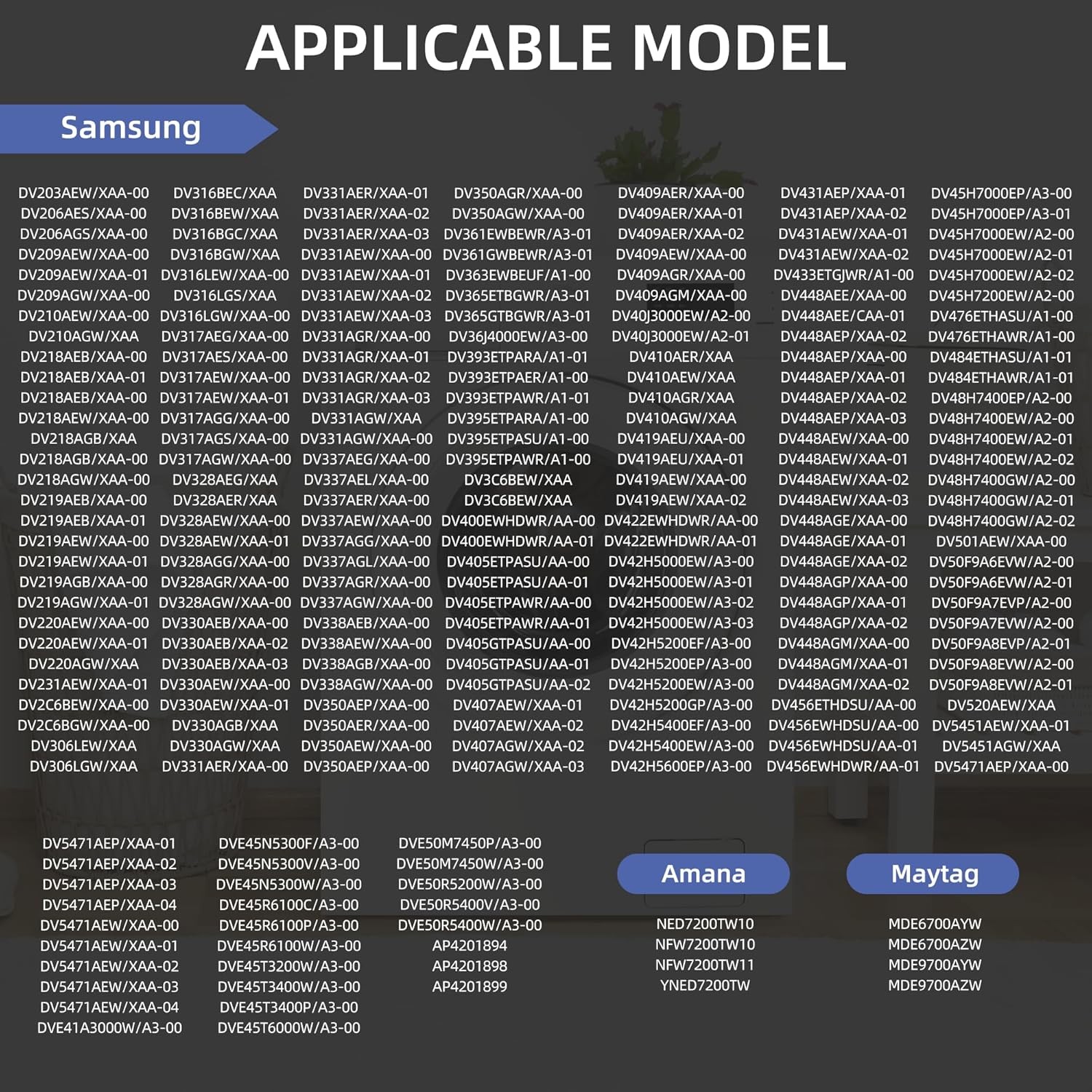 【Upgraded】DC47-00019A Dryer Heating Element for Samsung DV45H7000EW/A2... 